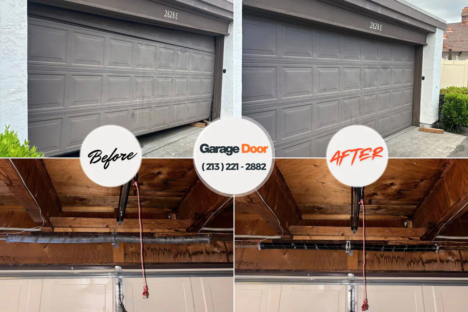 Before and after: garage door repair Sistersville, WV